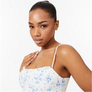 White/Blue Floral - Jack Wills - Frill Cami Top