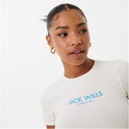 Vintage White - Jack Wills - Blurred Logo Baby Tee