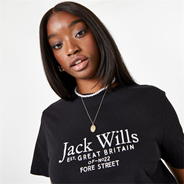 Black - Jack Wills - Eccleston Crop T-Shirt