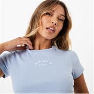 Soft Blue - Jack Wills - Cropped Baby Tee