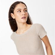 Stone - Jack Wills - Crochet Open Back Tee