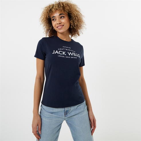 Jack Wills - Forstal Boyfriend Logo T-Shirt