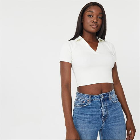 Jack Wills - Ribbed Open Collar Tee