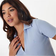 Soft Blue - Jack Wills - Ribbed Open Collar Tee