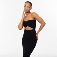 Black - Jack Wills - Knitted Bandeau Dress