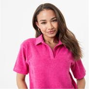 Pink - Jack Wills - Towelling Collar Top Womens