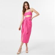 Pink - Jack Wills - Tie Waist Midi Dress