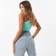 Mint Green - Jack Wills - Cross Over Knitted Strap Top