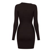 Dark Brown - Jack Wills - Cut Out Ribbed Mini Dress