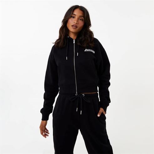 Jack Wills - Cropped Zip Through Hoodie