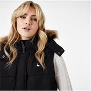 Black - Jack Wills - Willow Heritage Puffer Gilet