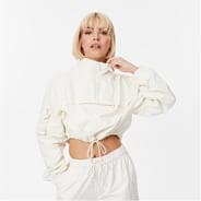 Cream - Jack Wills - Tech Cropped quarter Zip Top