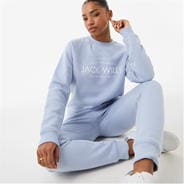 Soft Blue - Jack Wills - Hunston Graphic Crew Neck Sweatshirt