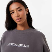 Dark Grey - Jack Wills - Boxy Crew Graphic Sweater