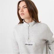 Grey Marl - Jack Wills - Honeylane Half Zip Sweatshirt