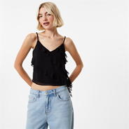 Black - Jack Wills - Frill Cami Top