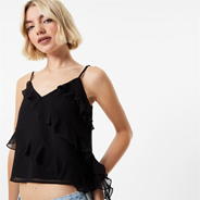 Black - Jack Wills - Frill Cami Top