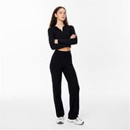 Black - Jack Wills - Knitted Pin-Tuck Trousers