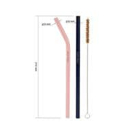 Pink/Navy - Jack Wills - Wills Eco-Friendly Reusable Stainless Steel Straws