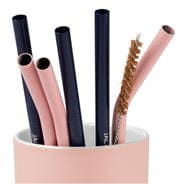 Pink/Navy - Jack Wills - Wills Eco-Friendly Reusable Stainless Steel Straws