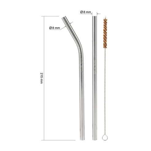 Jack Wills - Wills Eco-Friendly Reusable Stainless Steel Straws