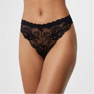 Black - Jack Wills - Lace Brazilian Pants