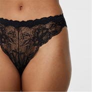 Black - Jack Wills - Lace Brazilian Pants